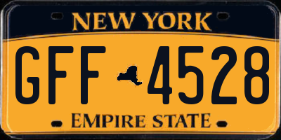 NY license plate GFF4528