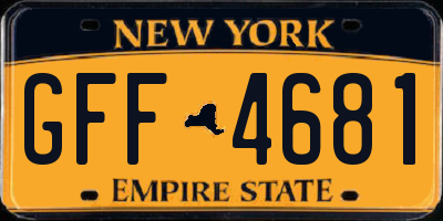 NY license plate GFF4681