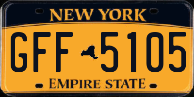 NY license plate GFF5105