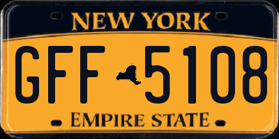 NY license plate GFF5108