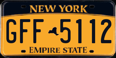 NY license plate GFF5112