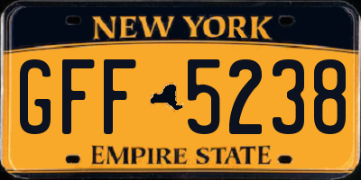 NY license plate GFF5238