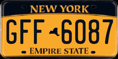 NY license plate GFF6087