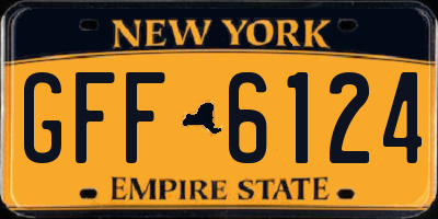 NY license plate GFF6124