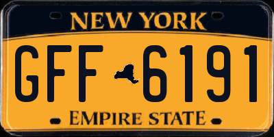 NY license plate GFF6191