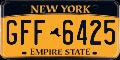NY license plate GFF6425