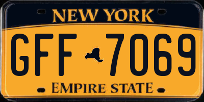 NY license plate GFF7069