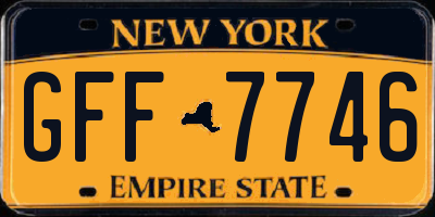 NY license plate GFF7746