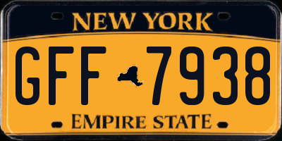 NY license plate GFF7938