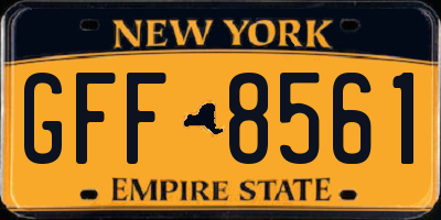 NY license plate GFF8561