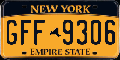 NY license plate GFF9306