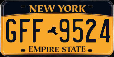 NY license plate GFF9524