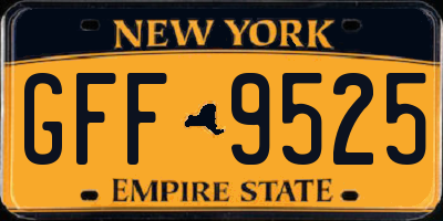 NY license plate GFF9525