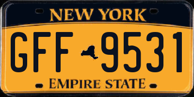 NY license plate GFF9531