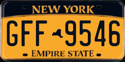 NY license plate GFF9546