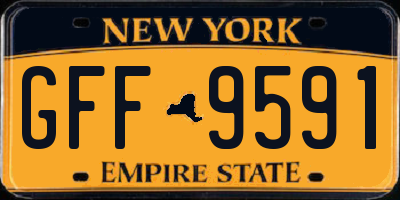 NY license plate GFF9591