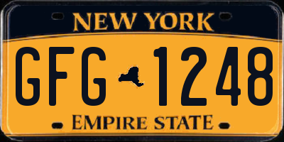 NY license plate GFG1248