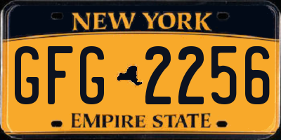 NY license plate GFG2256