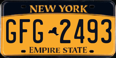 NY license plate GFG2493