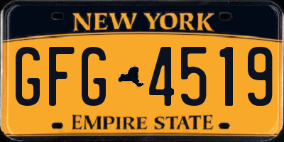 NY license plate GFG4519