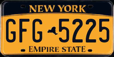 NY license plate GFG5225
