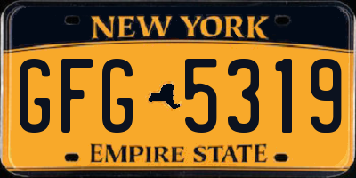 NY license plate GFG5319