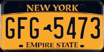 NY license plate GFG5473