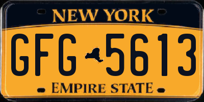 NY license plate GFG5613