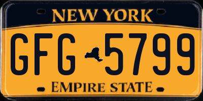 NY license plate GFG5799