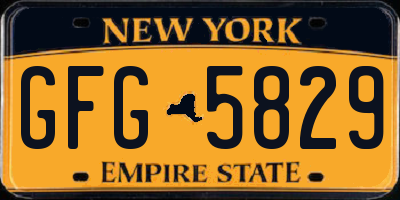 NY license plate GFG5829