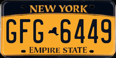 NY license plate GFG6449