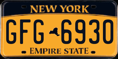 NY license plate GFG6930