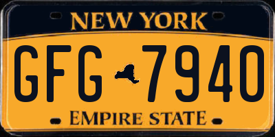 NY license plate GFG7940