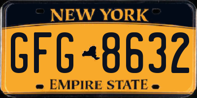 NY license plate GFG8632
