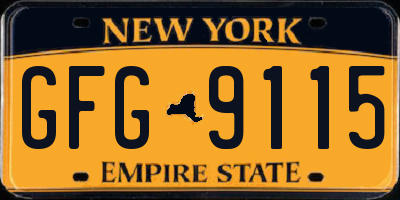 NY license plate GFG9115