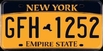 NY license plate GFH1252