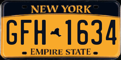 NY license plate GFH1634