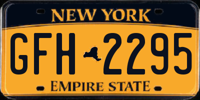 NY license plate GFH2295