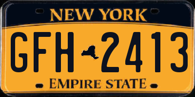 NY license plate GFH2413
