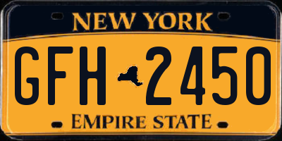 NY license plate GFH2450