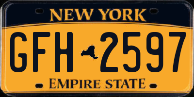 NY license plate GFH2597