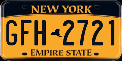 NY license plate GFH2721