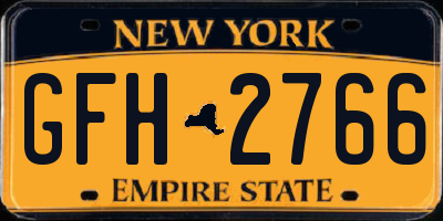 NY license plate GFH2766