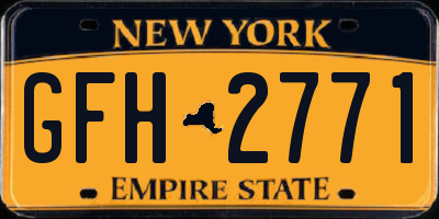 NY license plate GFH2771