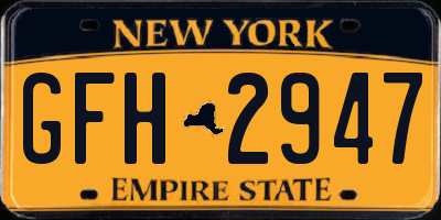 NY license plate GFH2947
