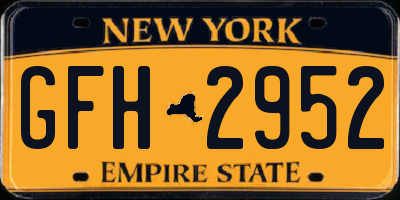 NY license plate GFH2952