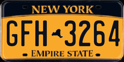 NY license plate GFH3264