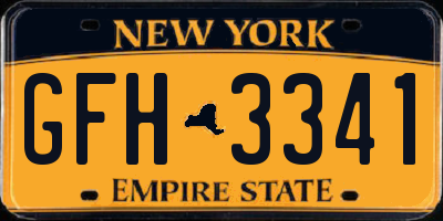 NY license plate GFH3341