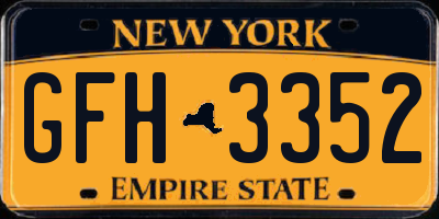 NY license plate GFH3352