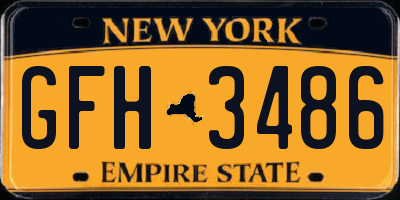 NY license plate GFH3486